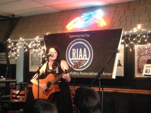 Claire Kelly performing an original song. 